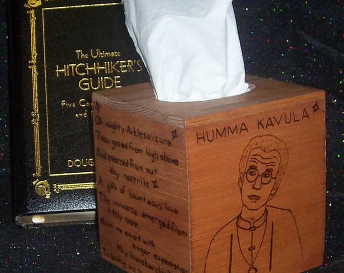 Hitchhiker's Guide to the Galaxy Tissue Box Cover the Great Green