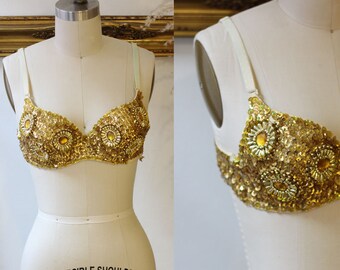 gold sequin bralette