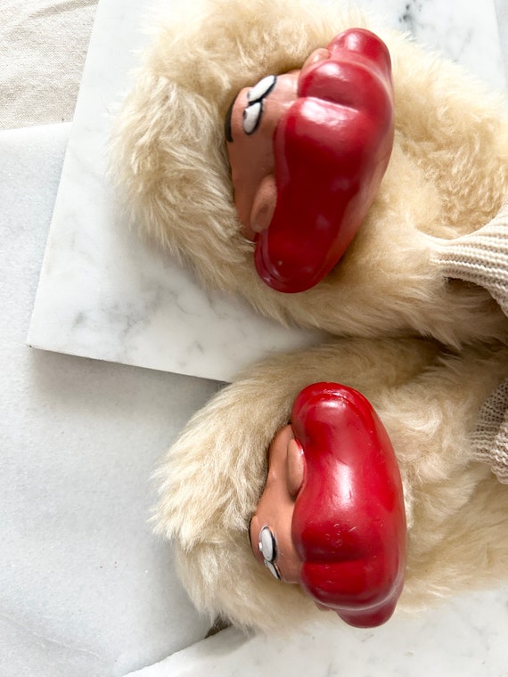 1980s Animal Crackers slippers // 1980s novelty slipp… Gem