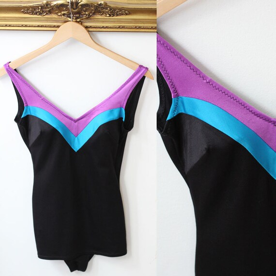 1960s stripe bathing suit // Vintage one piece Swi