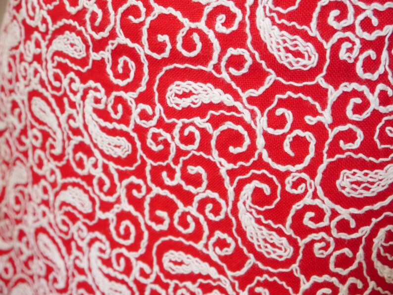 1960s embroidered maxi skirt statement vintage skirt