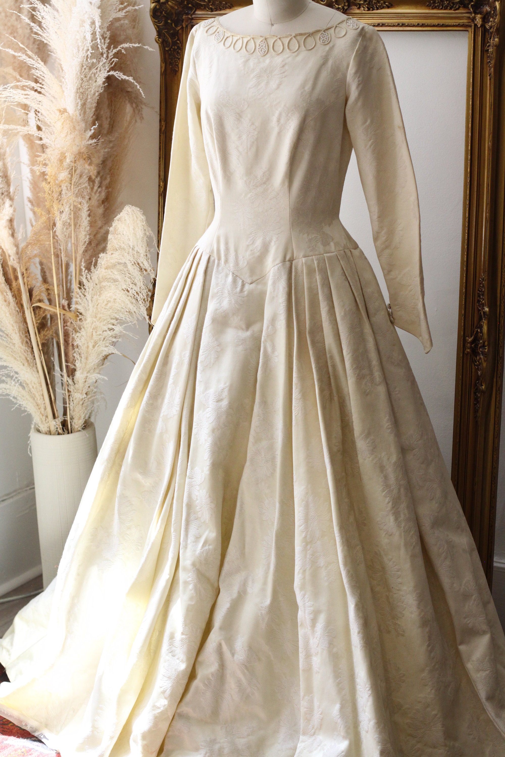 vintage brocade wedding dress