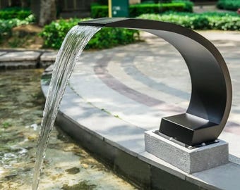 Swimming Pool & Garden Cascade Waterfall  Stainless Steel Fountain, Outdoor Spray Water Curtain, Garden Decoration