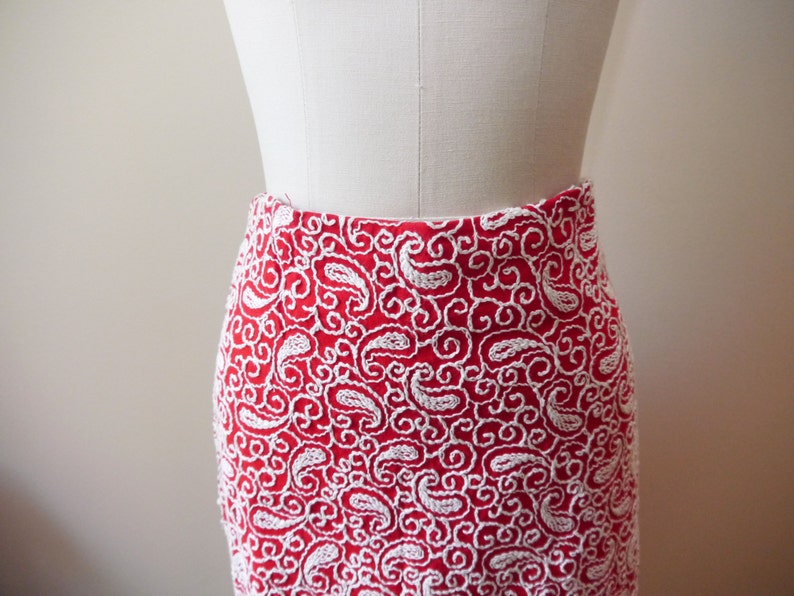 1960s embroidered maxi skirt statement vintage skirt