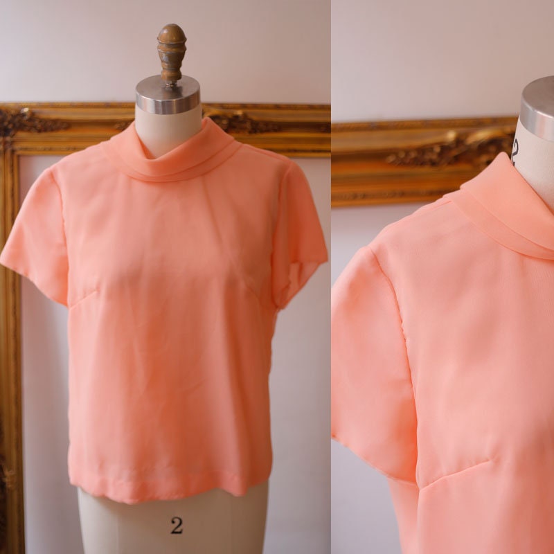 peach chiffon blouses