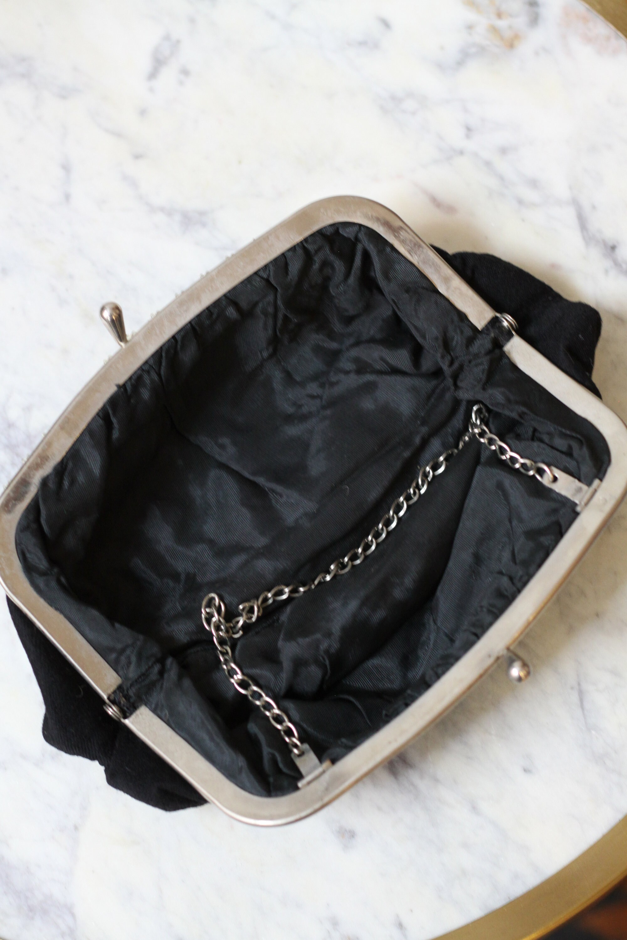 black prom clutch