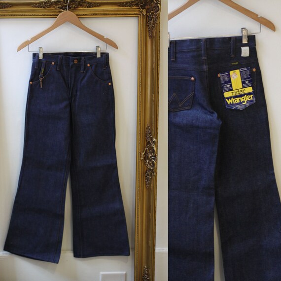1970s Deadstock Wrangler wide leg jeans // vintage