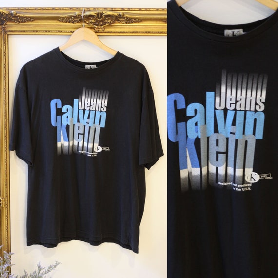 1990s Calvin Klein t-shirt // 1990s logo t-shirt /