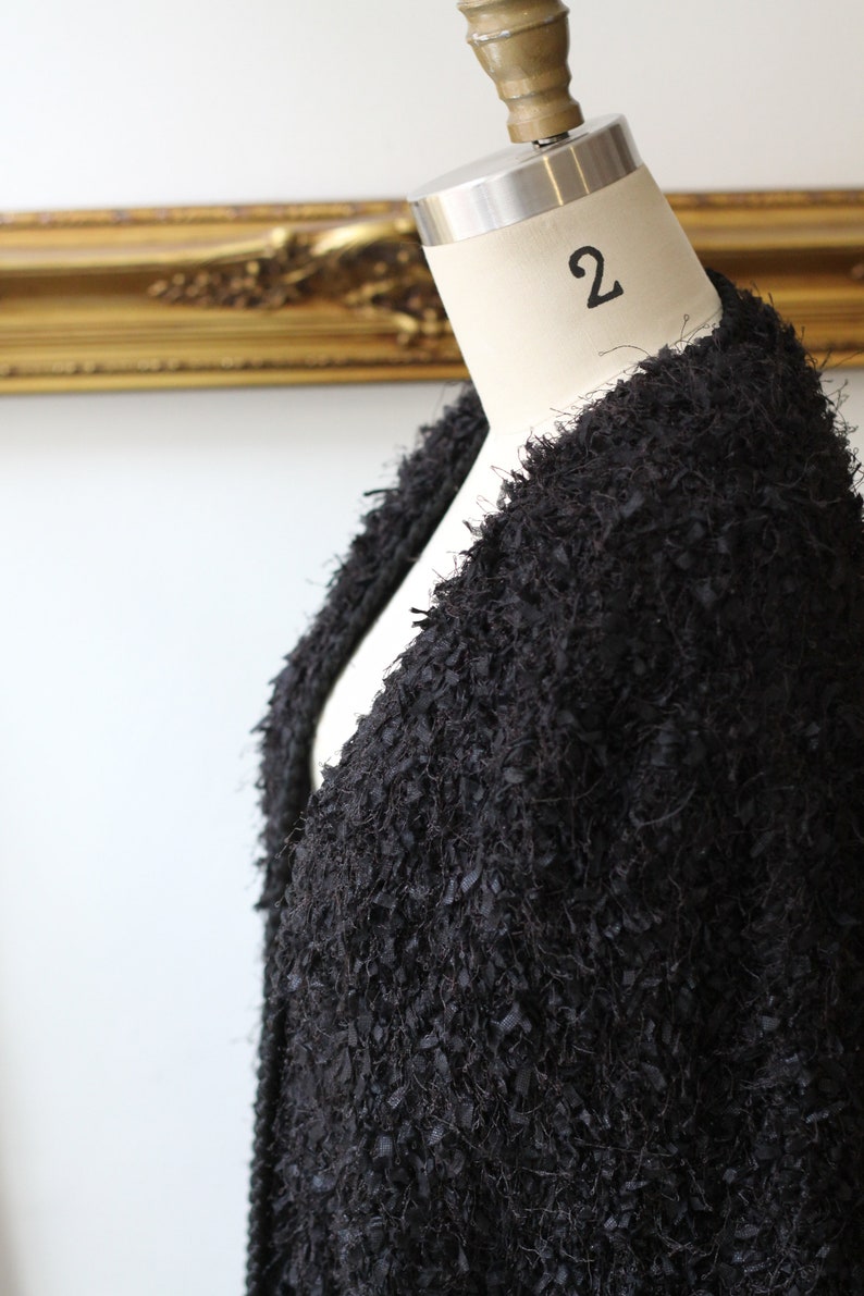 1980s black fuzzy oversized cardigan 1980s black cardigan sweater vintage sweater