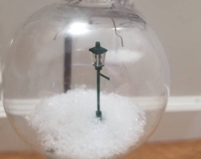 Narnia Inspired Lamp Post Snowglobe Ornament Etsy