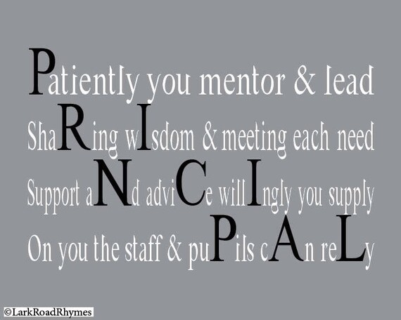 Principal Gift Principal Office Decor School Office Wall Decor Etsy