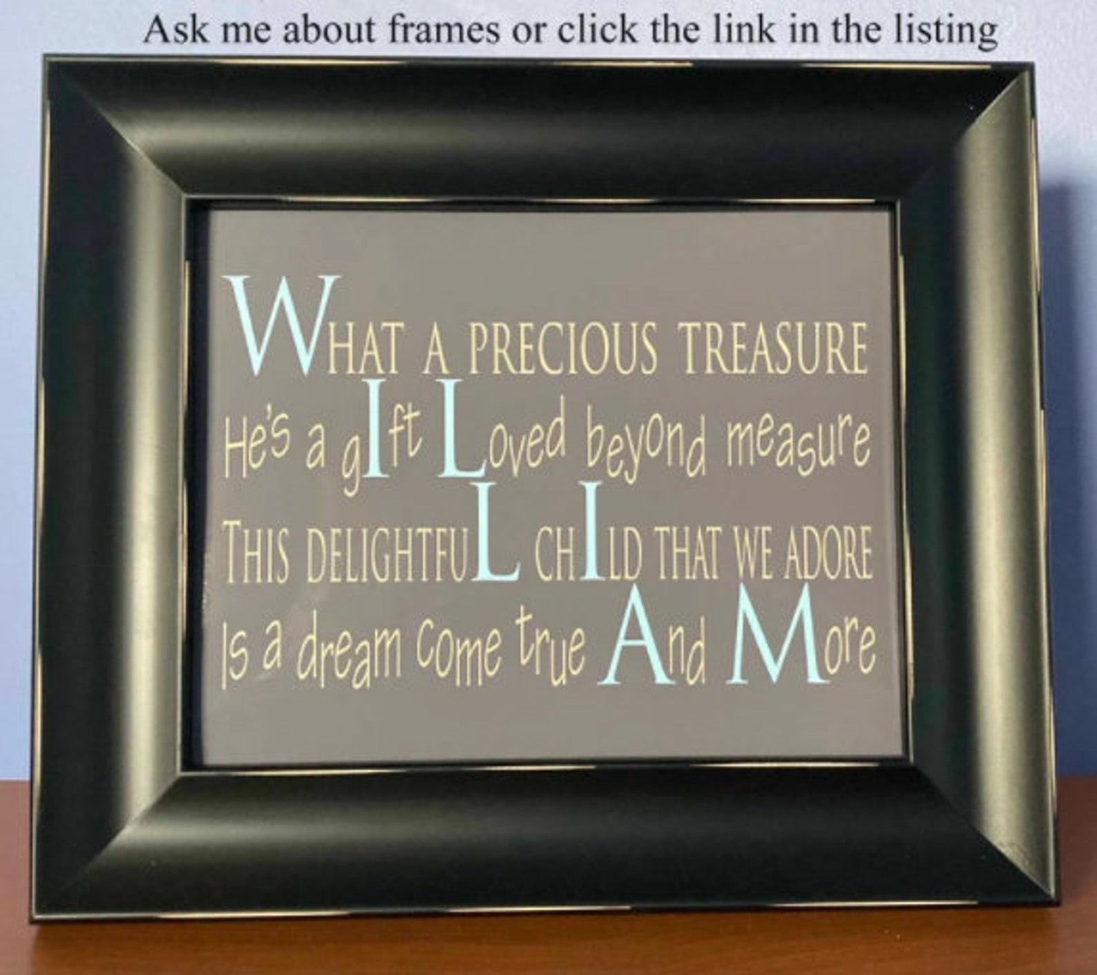 Christian Wall Art for Goddaughter 8x10 Christening Gift for Etsy