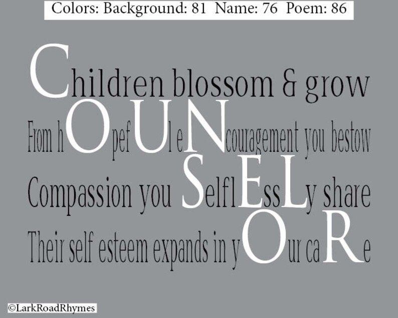 School Counselor Poem Print 8x10 Personalized Office Decor Etsy