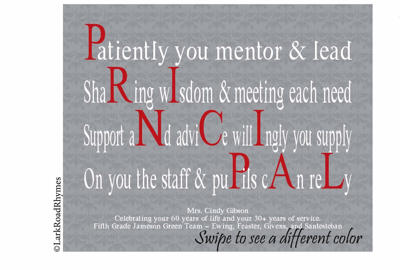 Principal Poem 8x10 School Office Decor Assistant Principal Etsy