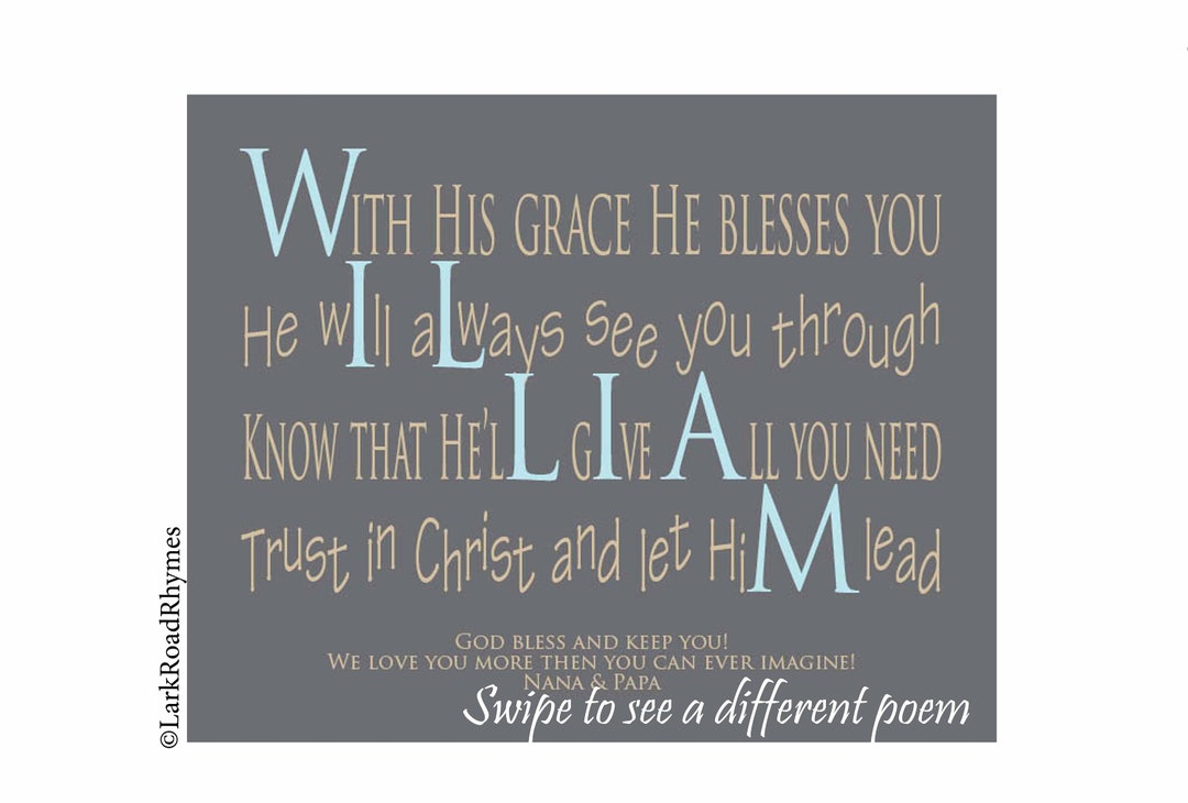 Meaningful Gifts for Kid's Bedroom, 8x10 Baptism Gift Boy, Christian ...