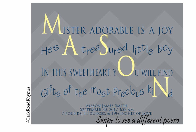 Baby Boy Baby Shower Gift 8x10 Printable Nursery Wall Art Etsy