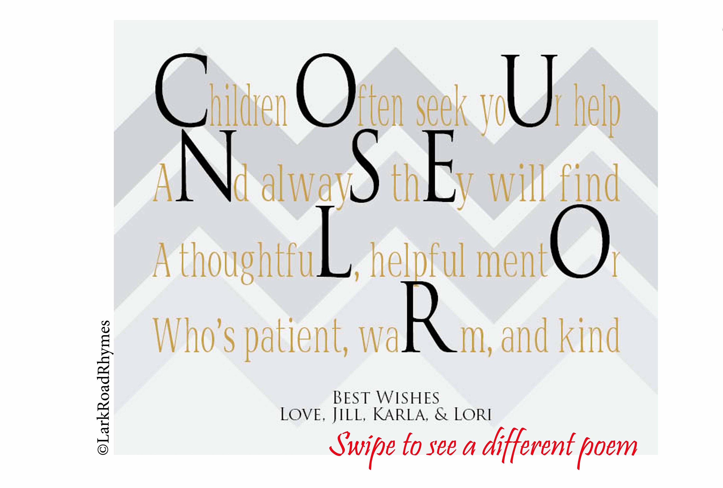 School Counselor Poem Print 8x10 Personalized Office Decor Etsy