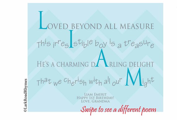 Baby Boy Present 8x10 Boys Room Printable Gifts For Nephew From Aunt Personalized Poem Print For Liam