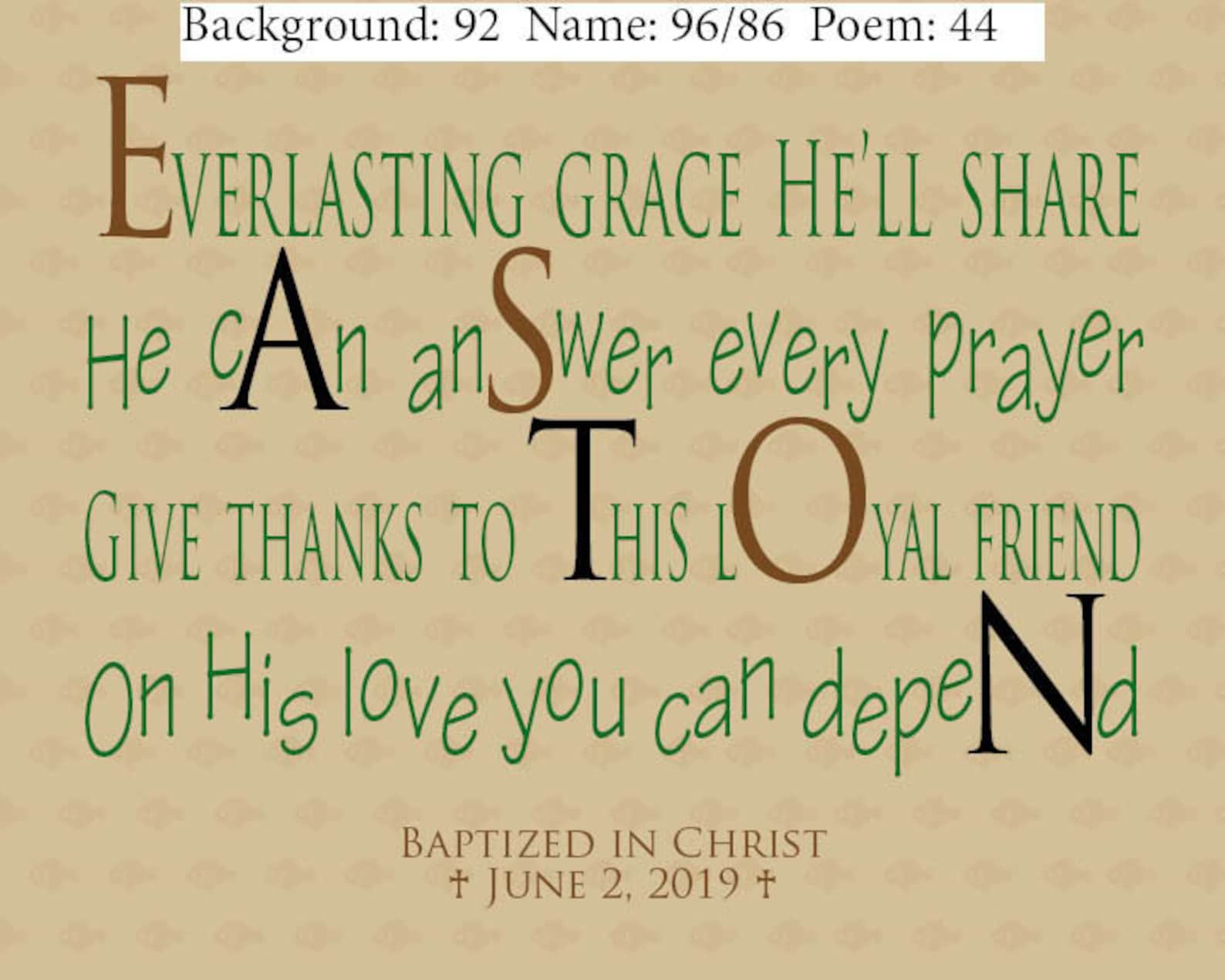 Baptism Gift for Boy From Grandparents 8x10 Godson Etsy