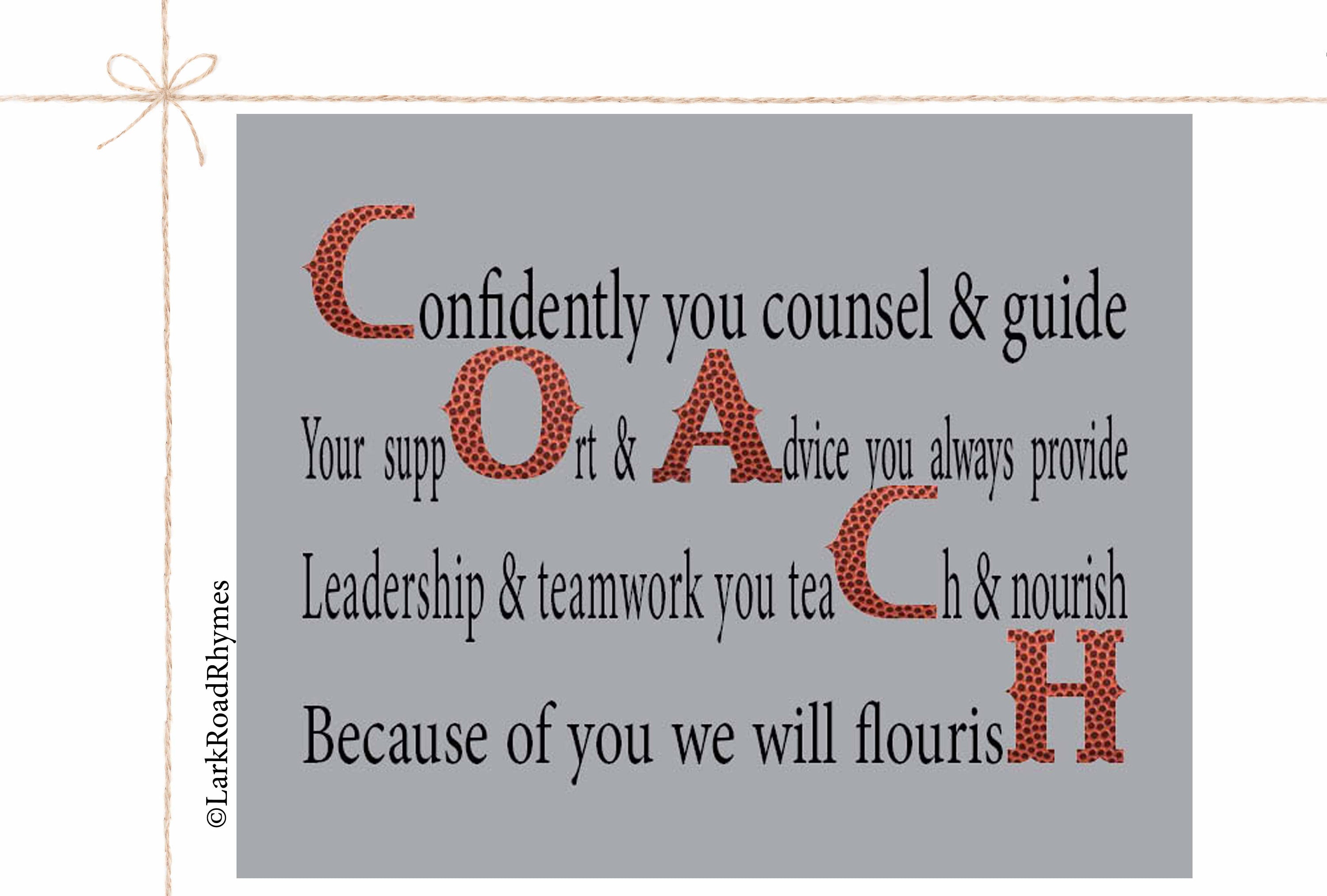Football Coach Gift 8x10 American Football Wall Art Poem Etsy