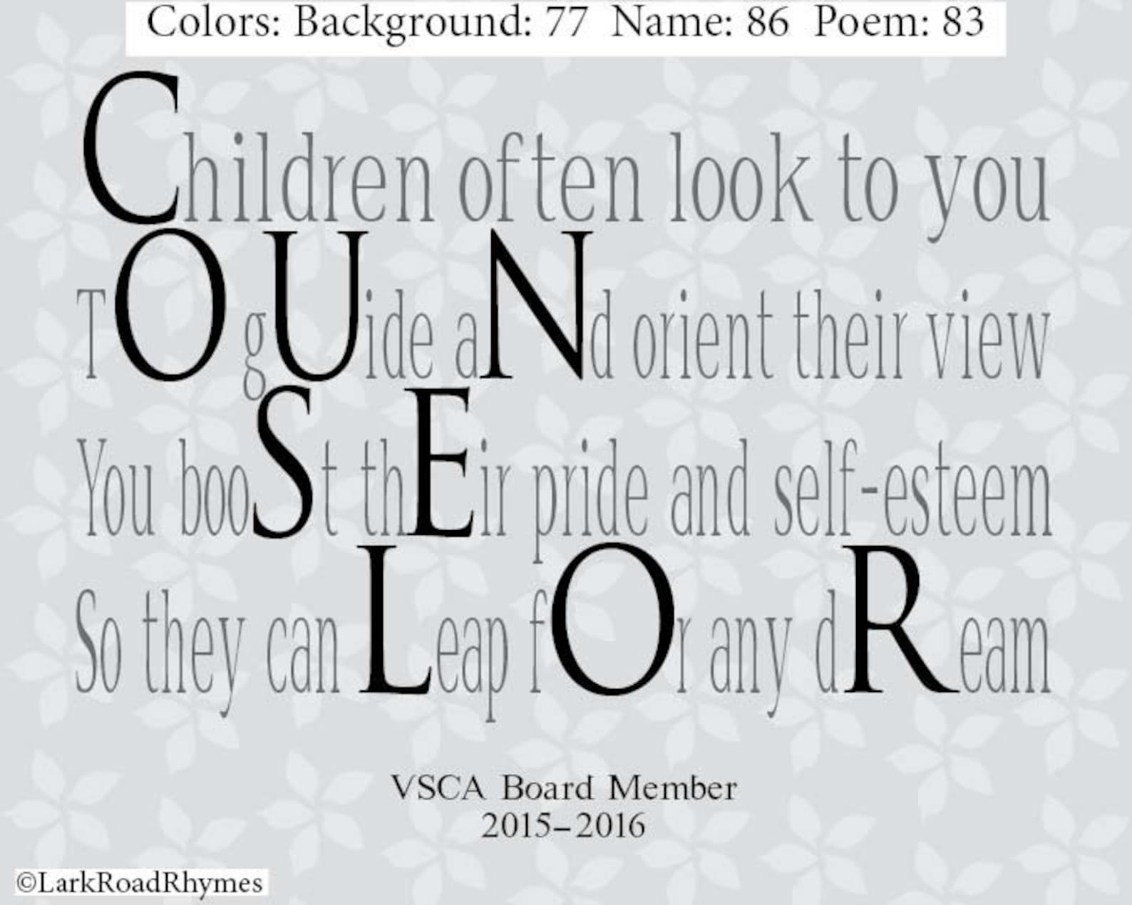 School Counselor Poem Print 8x10 Personalized Office Decor Etsy