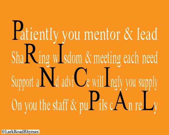 Principal Gift Principal Office Decor School Office Wall Decor Etsy