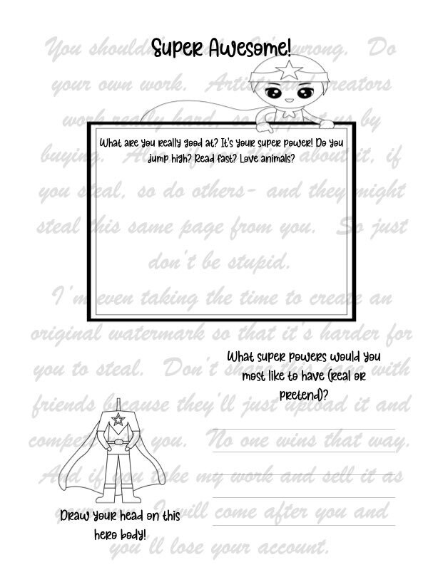 Writing Activity Book Page Pack | Etsy