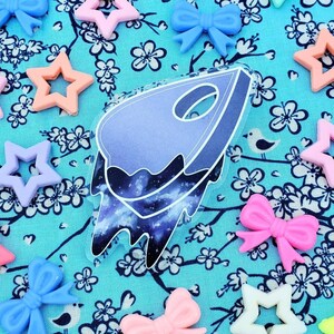 Creepy Cute Purple Planchette Pin - Pastel Goth Witch Pin