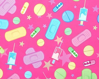 Hot Pink Menhera Kei Bag, Cute Pill Tote Bag, Snap Button Tote, Kawaii Pill Bag, Cute Tote Bag, Cute Pink Bag, Mental Health Positivity
