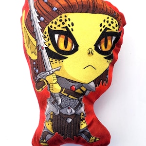 Lae&#39;zel BG3 Video Game Inspired Fantasy Plushie, DnD Monster Pillow, Weeaboo Nerd Anime Gift