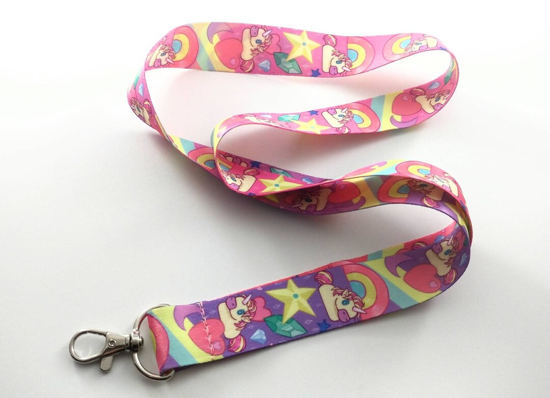 Cute Unicorn Lanyard, 18 Lanyard With Lobster Clasp, Unicorn Badge
