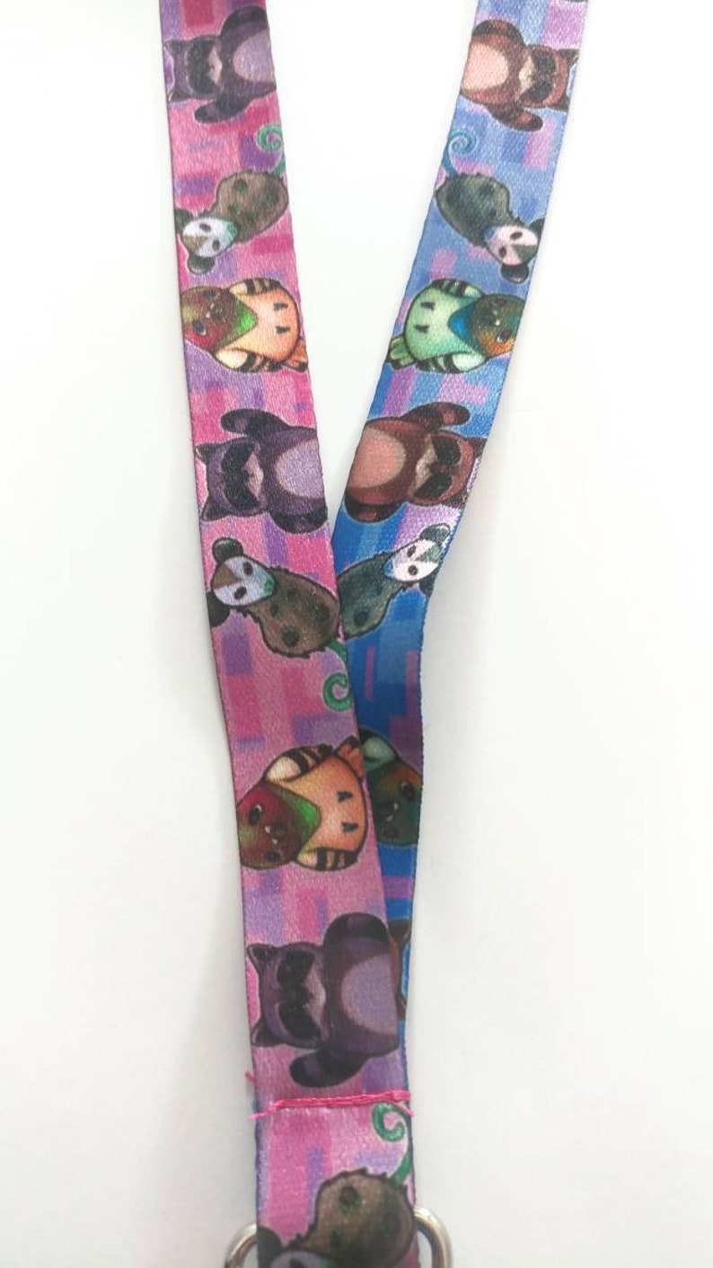 DISCOUNTED Trash Friends, 18 lanyard, Cute Pigeon, Racoon, and Possum, Cute Bagde Holder, Stocking Stuffer, Clearance image 2