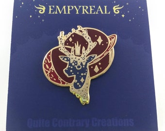 Clearance Sale, Deer Enamel Pin, Cosmic Deer Pin, Soft Enamel Deer Pin, Outer Space Pin, Melty Pin, Slimy Oozing, Drippy, Space Gift