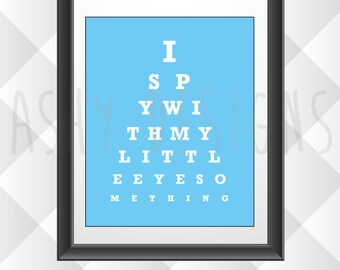 eye chart print etsy australia