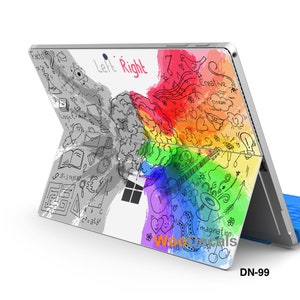 Surface pro 9 8x7 6 5 4 surface go 3 1 2 decalque adesivo de pele para microsoft surface capa tablet teclado filme folha caso manga cérebro dn99