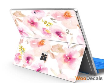 Surface Pro 9 8 X 7 6 5 4 3 Surface Go 3 1 2 Decal Sticker Skin for Microsoft Surface Pro Go Tablet Keyboard Cover Sleeve Film Flower SJ80