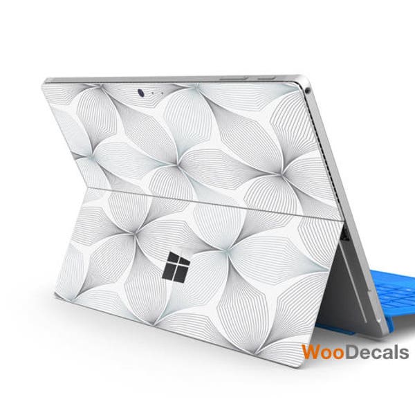 Surface Pro 9 8 X 7 6 5 4 3 Surface Go 3 1 2 Decal Sticker Skin for Microsoft Surface Pro Film Cover Keyboard Covers Skins Flower White SJ90