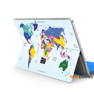 Surface Pro 9 8 X 7 6 5 4 3 Surface Go 3 1 2 Decal Sticker Skin for Microsoft Surface Pro Tablet Laptop Cover Keyboard Skins Sleeve Map SJ74