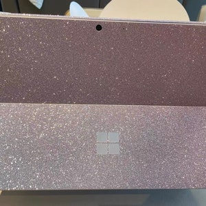 Sparkling Glitter Metallic Surface Pro 9 8 X 7 6 5 4 3 Surface Go 3 1 2 Decal Sticker Skin for Microsoft Surface Pro Go Tablet Keyboard S13