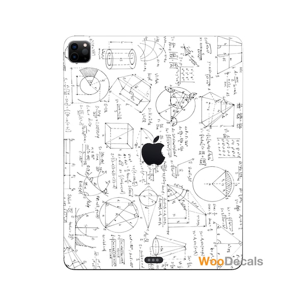 iPad Pro 11 12.9 inch 10.5 in 9.7 in Gen 1 2 3 4 5 6 7 8 9 10 iPad Air New Mini Skin Decal Sticker Case Film Sleeve Foil Back SJ102 maths