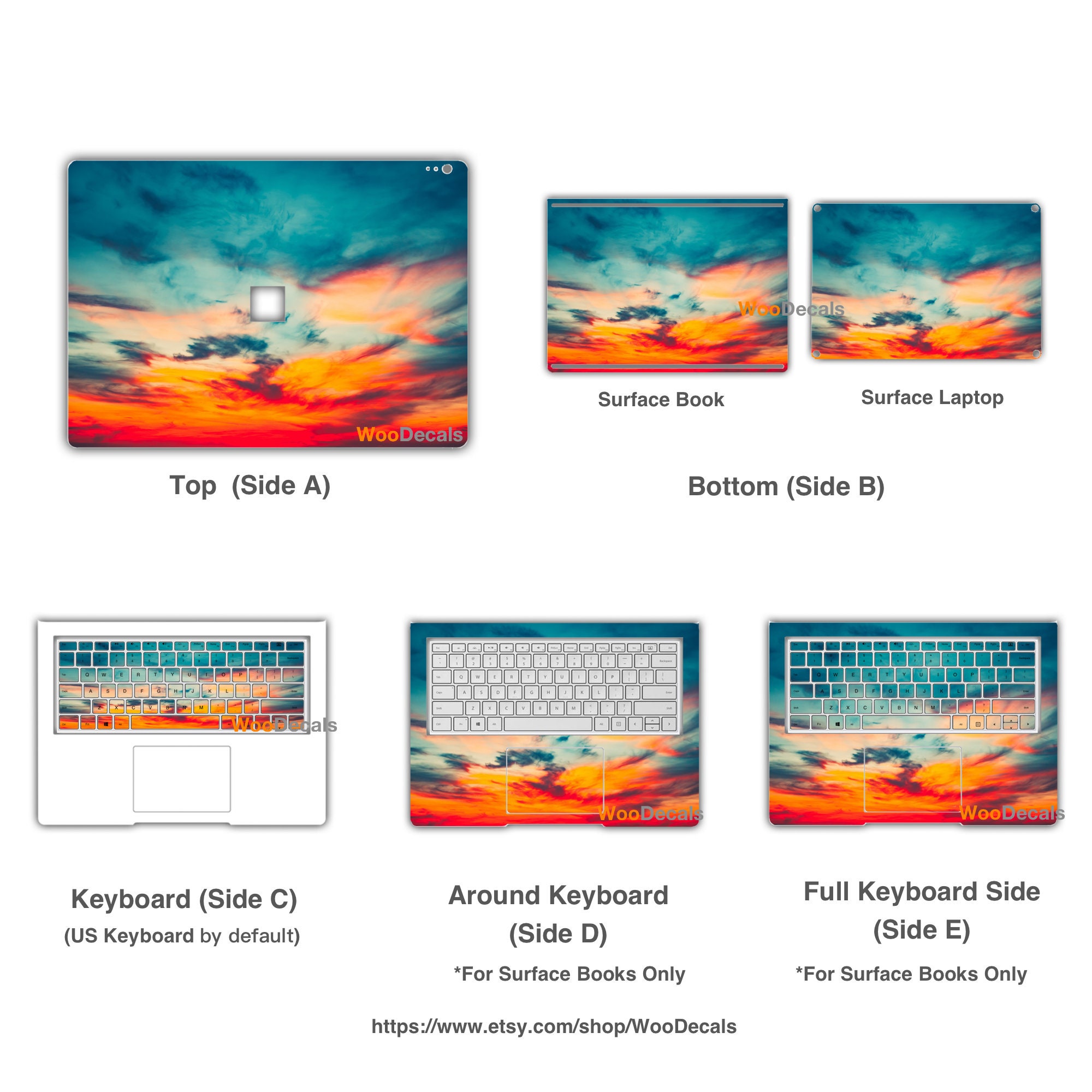Computer Sticker Sleeves Surface Laptop 5 4 Book 3 2 1 Skin Surface Laptop Go Studio Sticker for ...