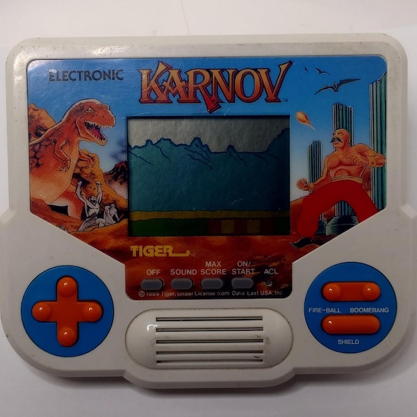 Rare Vintage 1989 Karnov Tiger Electronics Handheld Game