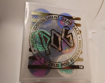 Vintage 1990's World Pog Federation Micro Tournament Game Pack