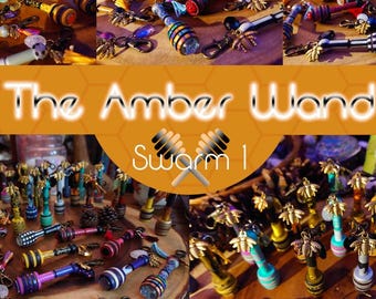 The Amber Wand Designer Honey Dipper Charm - Swarm 1