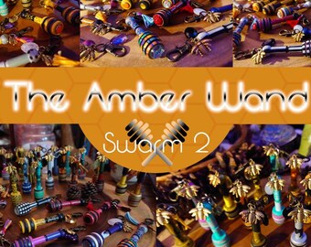 The Amber Wand Designer Honey Dipper Charm - Swarm 2