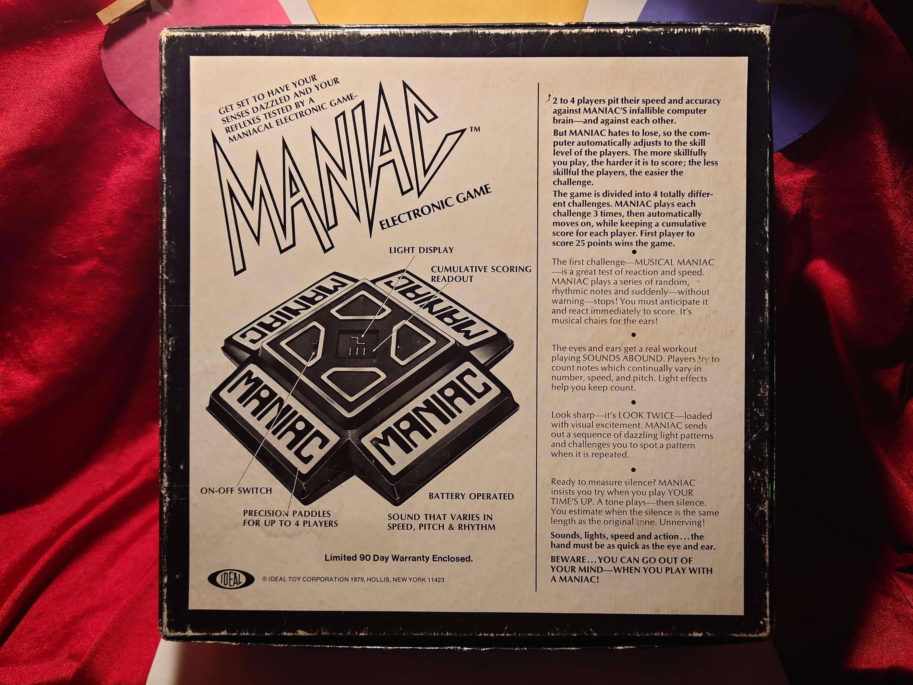 1979 Maniac Electronic Game by Ideal Etsy