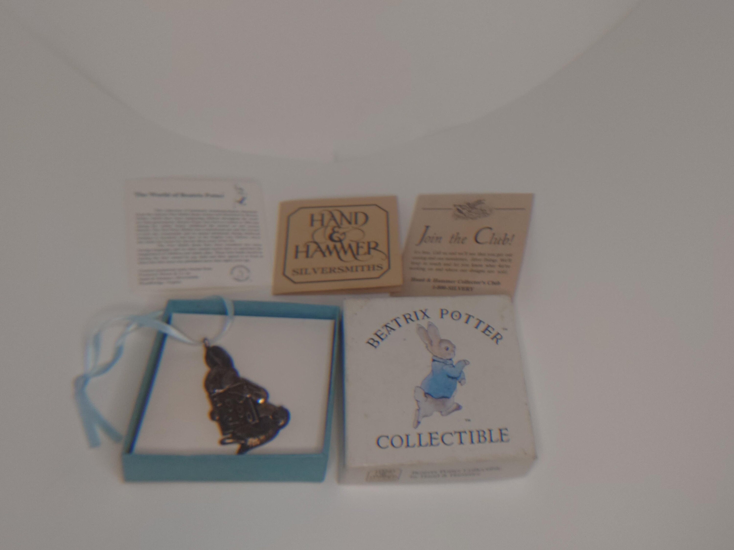 Vintage 1990 Beatrix Potter Peter Rabbit Silver Ornament - Etsy