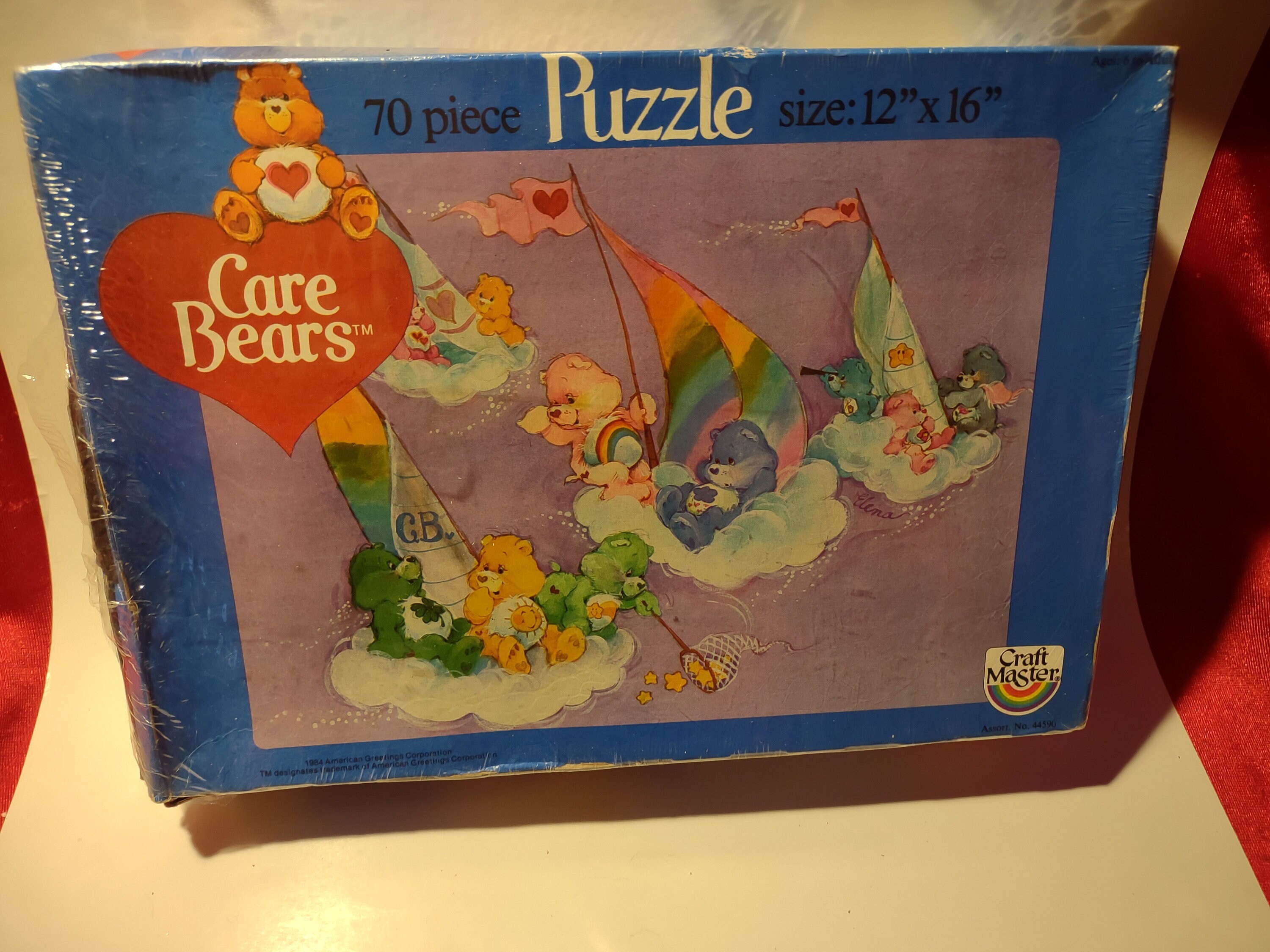 Vintage New 1984 American Greetings Care Bear Greeting Card Birthday PUZZLE