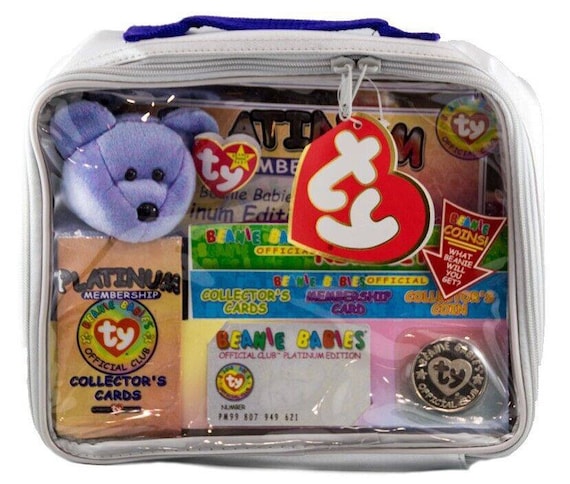 Vintage 1999 Sealed Beanie Babies Offiicial Club Platinum Edition