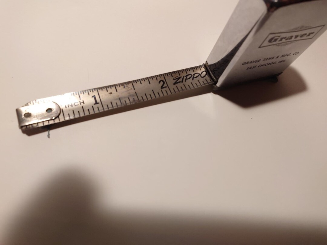 Vintage 60's Zippo Steel Pocket Tape Measure / Rule Etsy